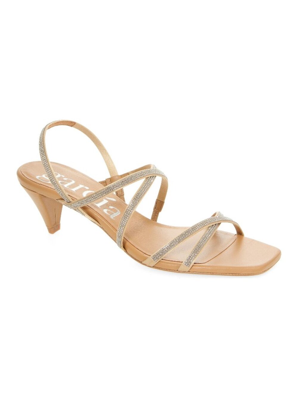 🆕 PEDRO GARCIA Aday Kitten Heel Slingback Pumps Sandals Shoes Swarovski Crystal